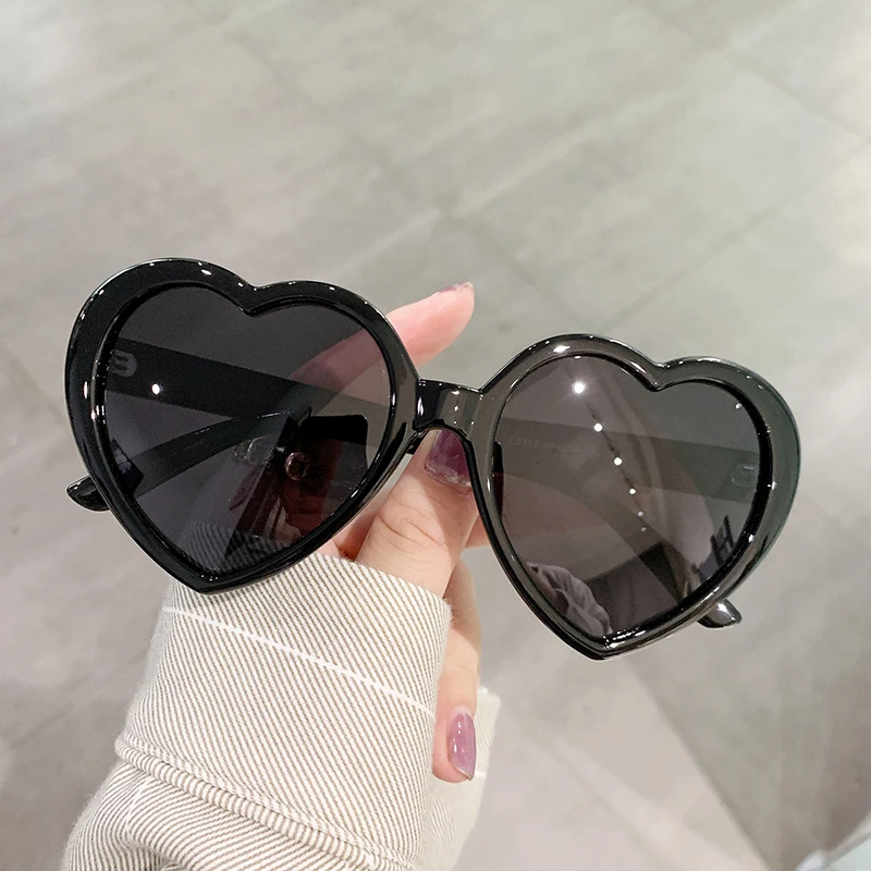 Gafas de sol polarizadas con forma de corazón para mujer, anteojos de sol con gradiente Retro, protección UV400, Unisex