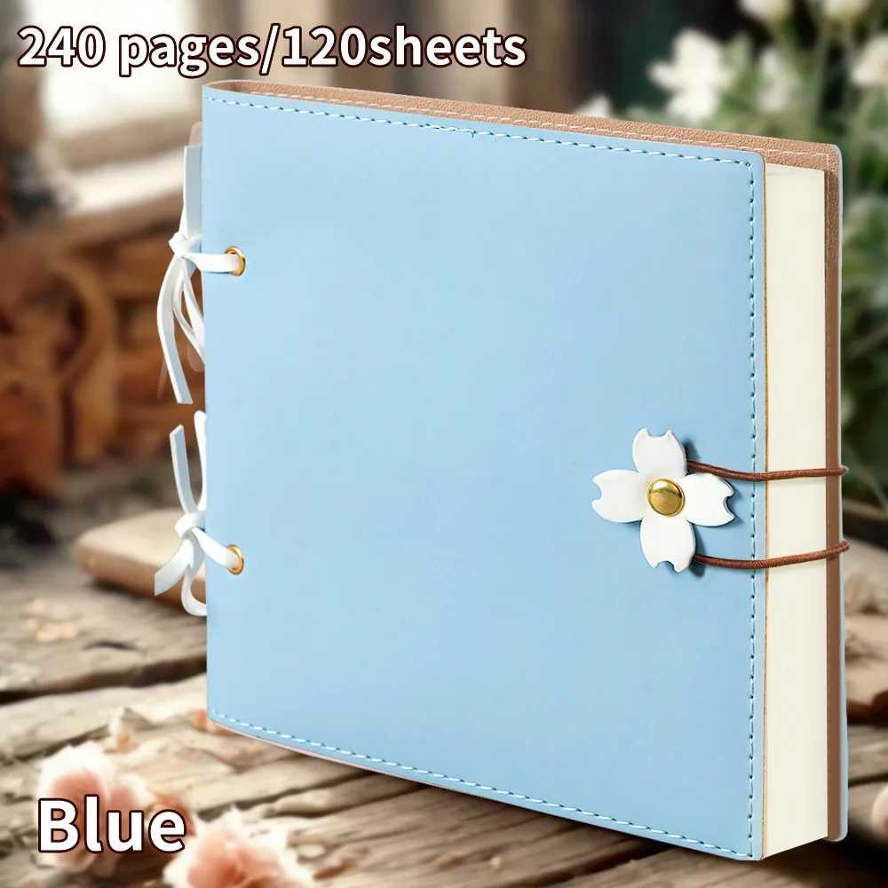 

240 Pages 6x6-inch Scrapbook Flower with A Sense of Ceremony Exclusive Photo Album Cute PU Creative Handcrafted Gifts