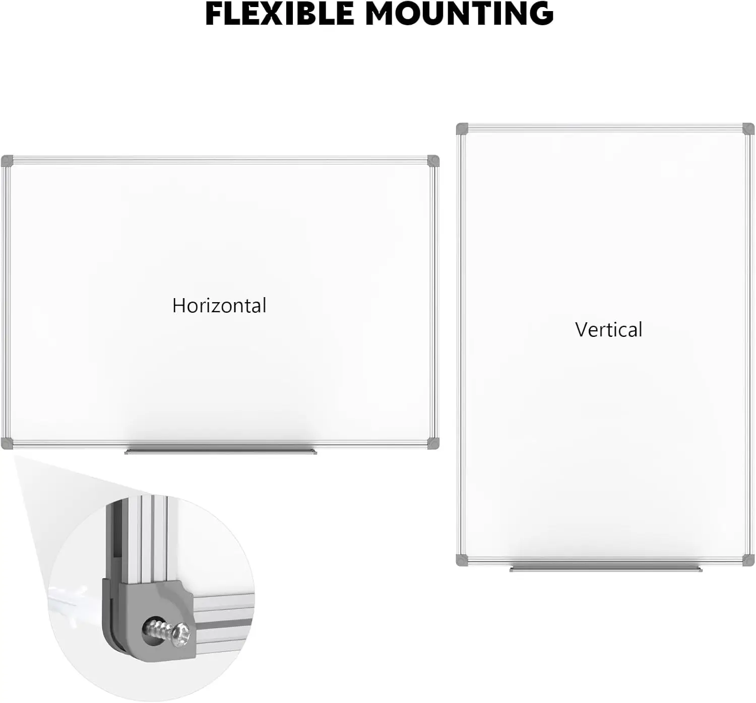 48x36 Inch Magnetic Whiteboard with Aluminum Frame, Includes Marker Tray, 3 Markers, and 8 Magnets for Office or Home Use