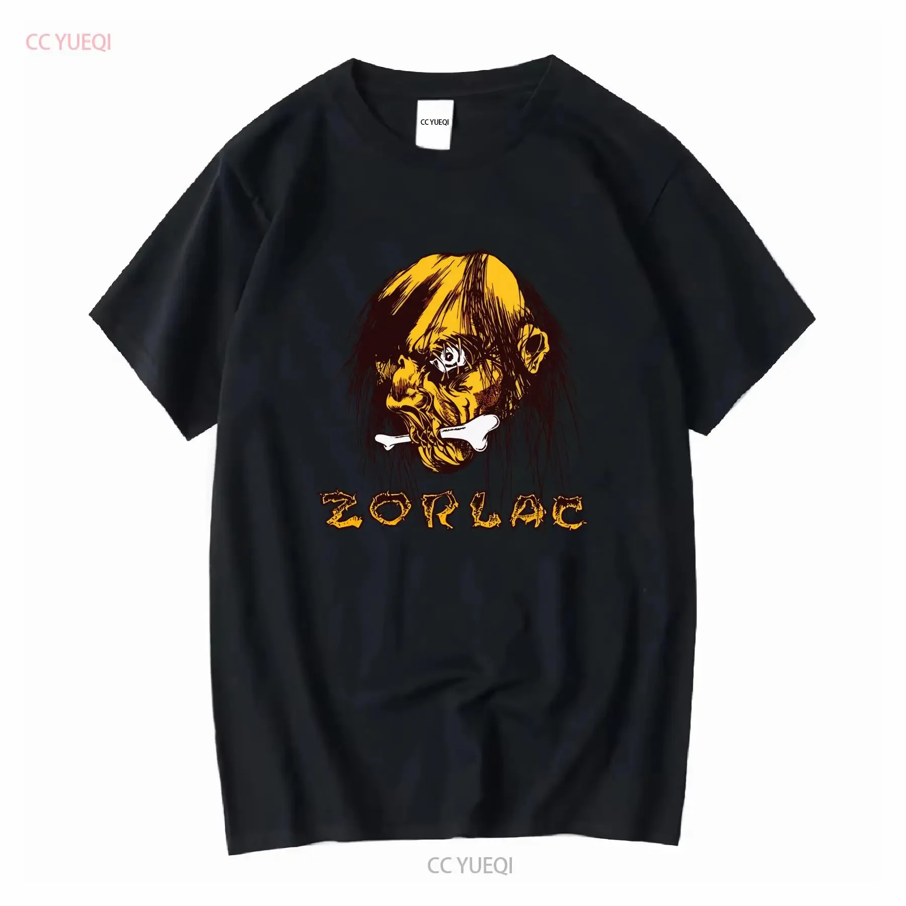 ZORLAC SKATEBOARDS ORANGE LONG HAIRED MONSTER SKATEBOARDING T SHIRT DESIGN or short sleeves vintage Washed Slightly Stylish