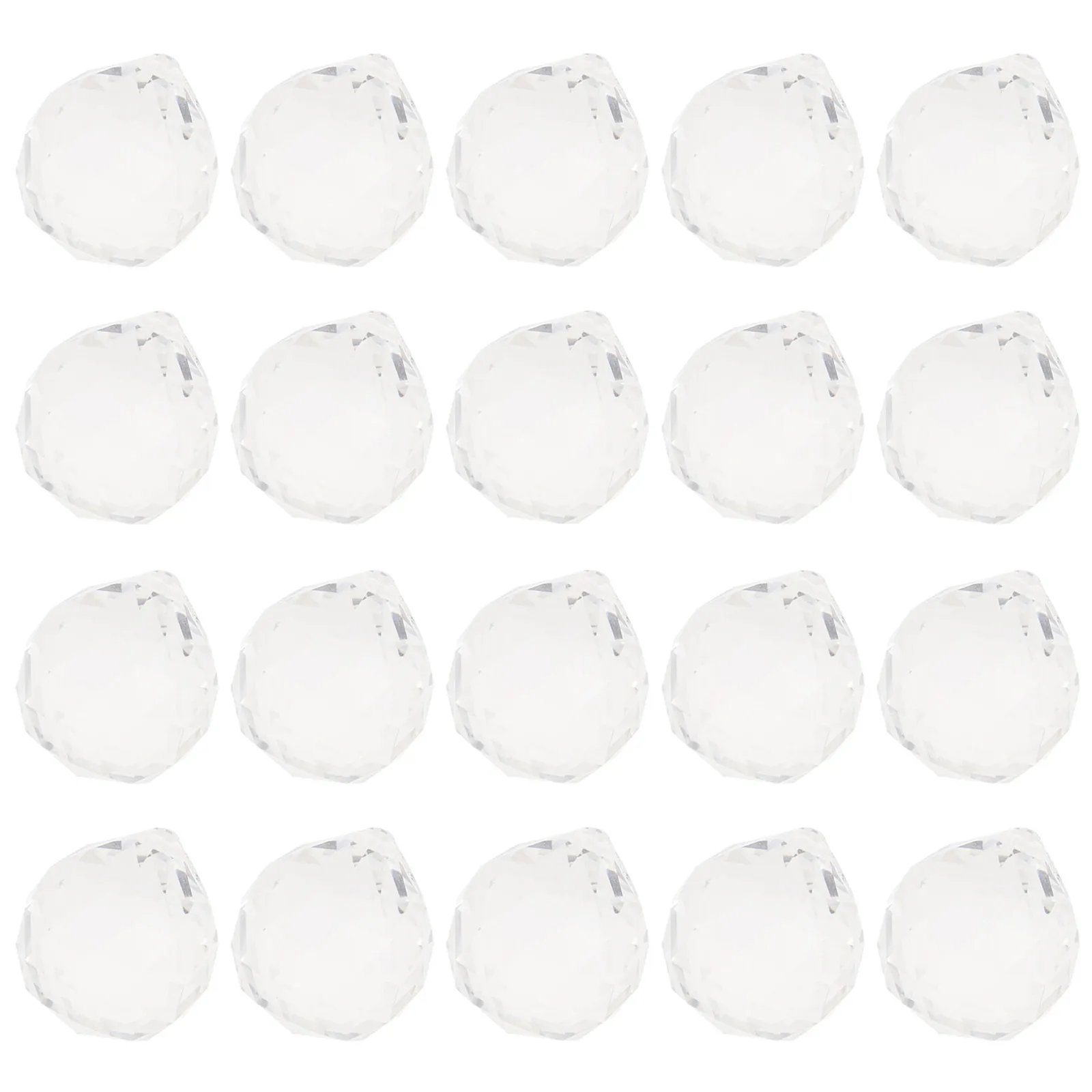24Pcs Crystal Window Sun Catchers 20Mm Clear Hanging Prism Beads Wall Hanging Crystal Decor Rainbow Light Catcher