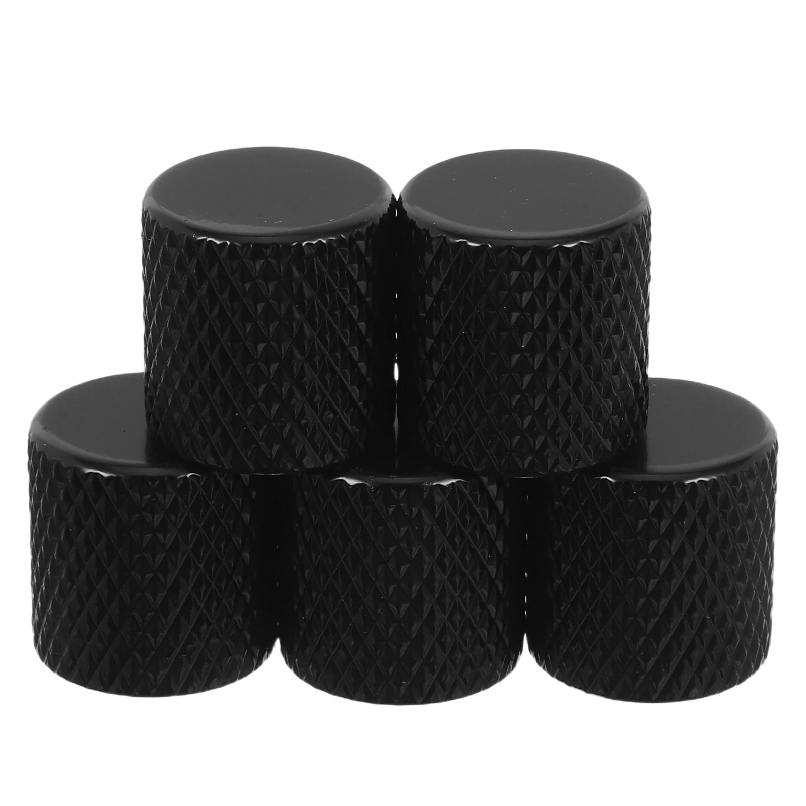 

5pcs Metal Guitar Knobs: Flat For Electric Guitars Basses Precision Volume Tone Adjustment Sturdy Durable Parts