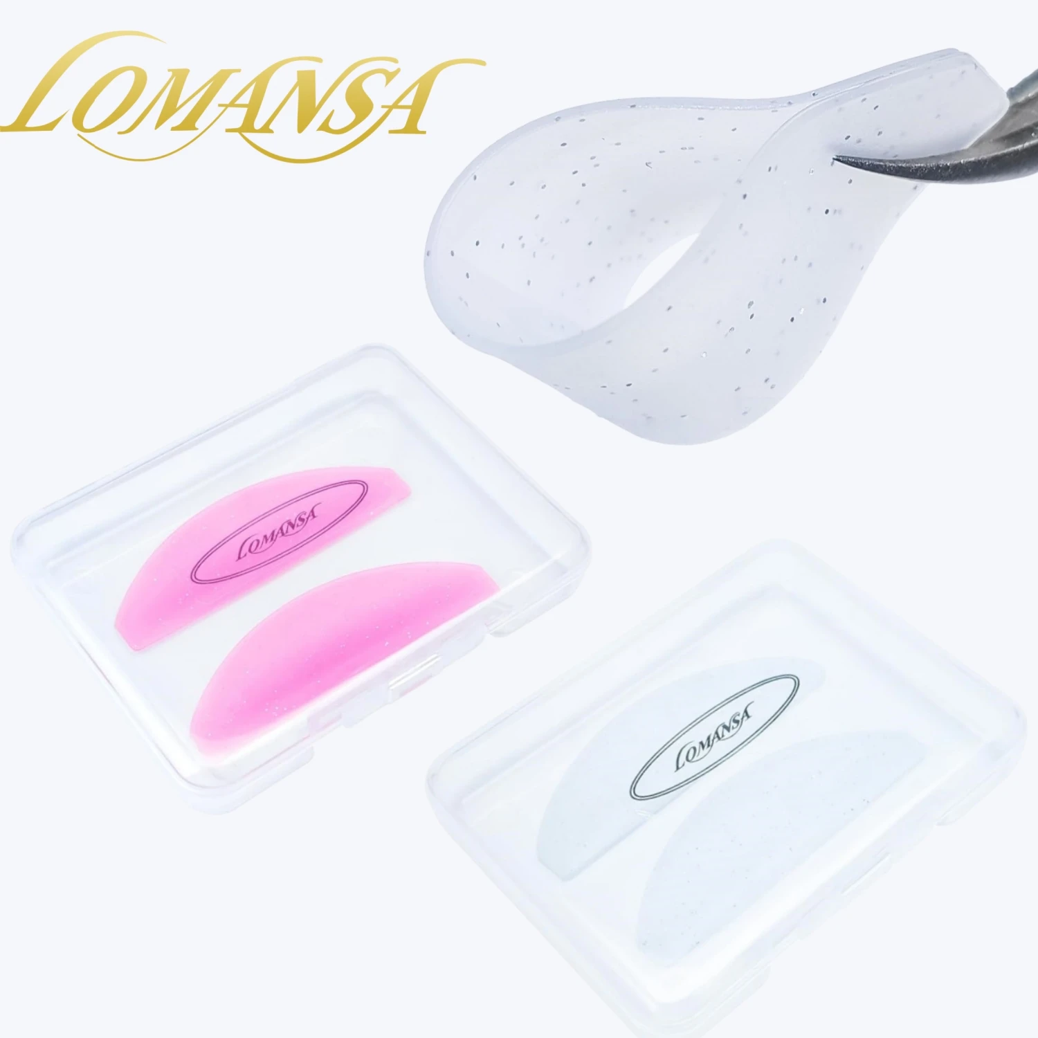 Lomansa 1 Pairs لاش تليين منصات سيليكون رمش بيرم منصات جلدة قضبان درع رفع رمش اكسسوارات أدوات ماكياج