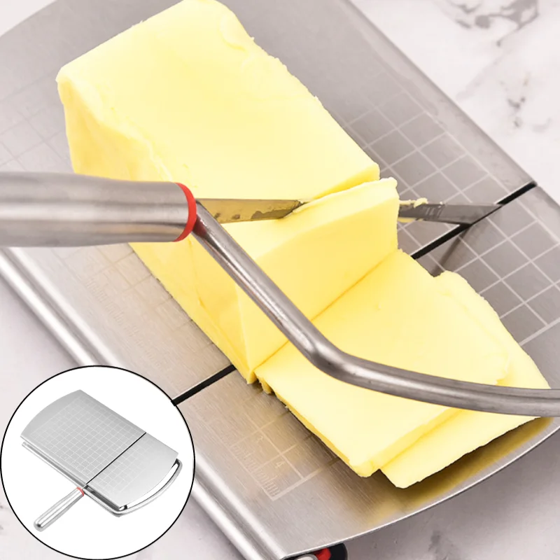 

Cheese Slicer Nonslip Manual Stainless Steel Butter Cutting Board Multi-function Slicing Tool Cheese Slicer Kitchen Gadgets