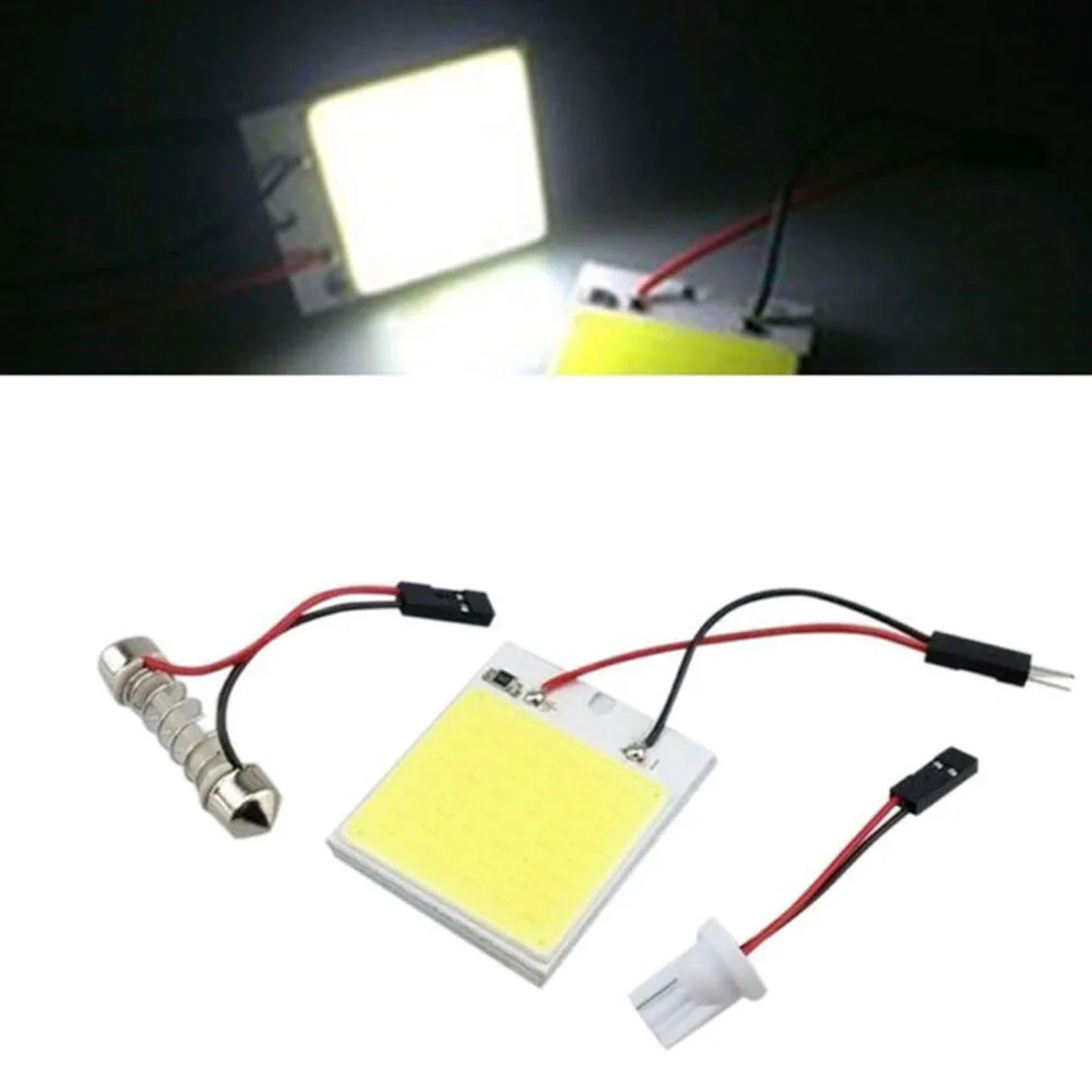 현대 디자인 T10 48SMD 4W 12V COB 램프 전구, 자동차 인테리어 조명, 흰색 돔 패널, LED 고성능 조명 솔루션