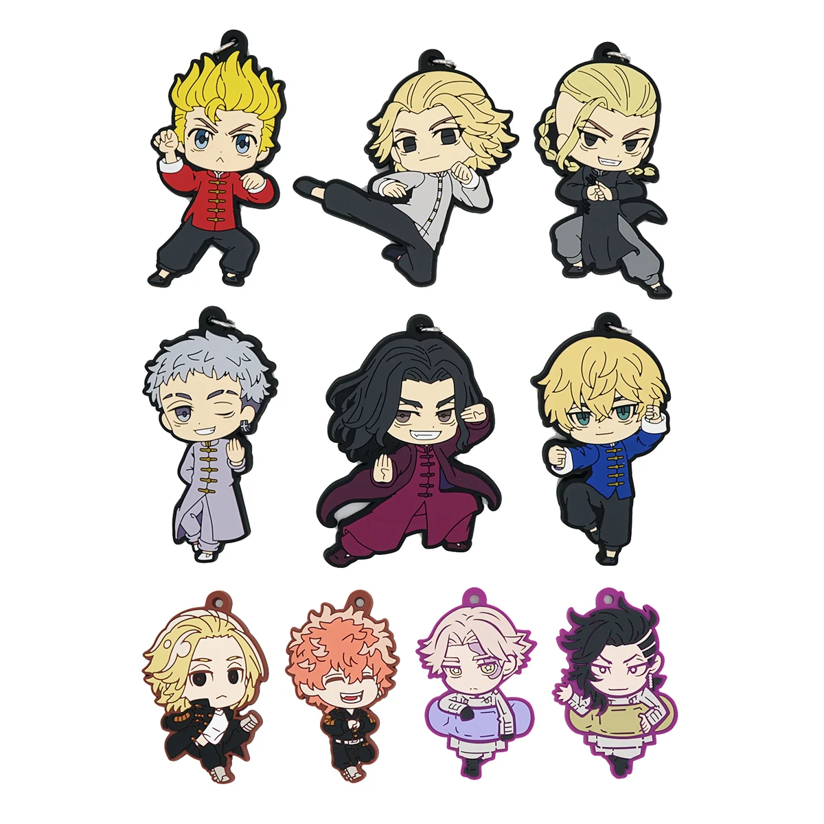 Tokyo Revengers Anime Sano Manjirou Ryuuguuji Ken Baji Keisuke Tachibana Hinata Mitsuya Takashi Rubber Keychain