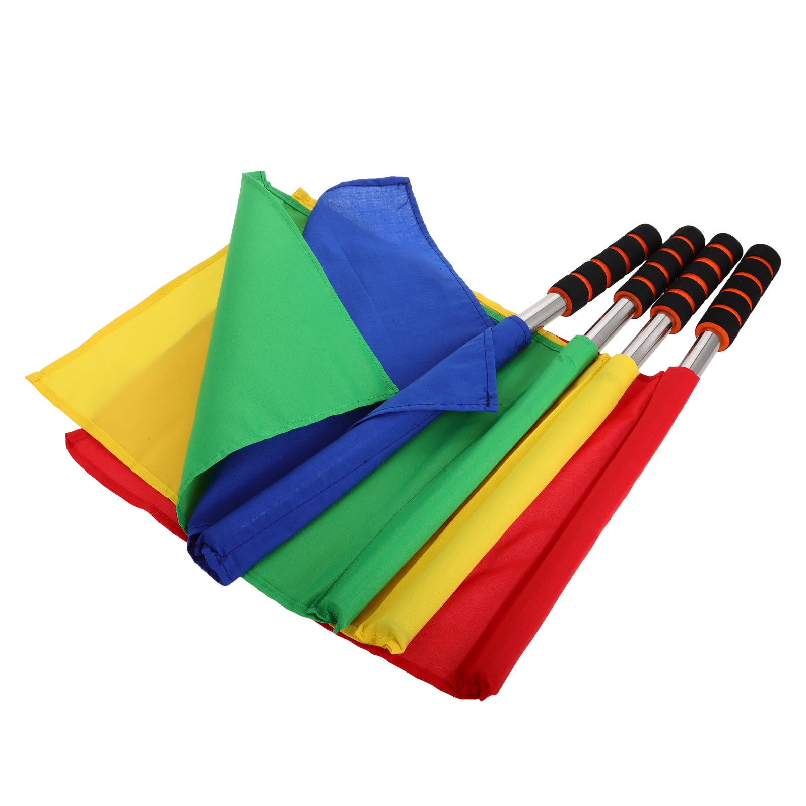 

4 Pcs Referee Flag Official for Sports Soccer Referees Mini Cheer Flags Competition Sponge Red Green