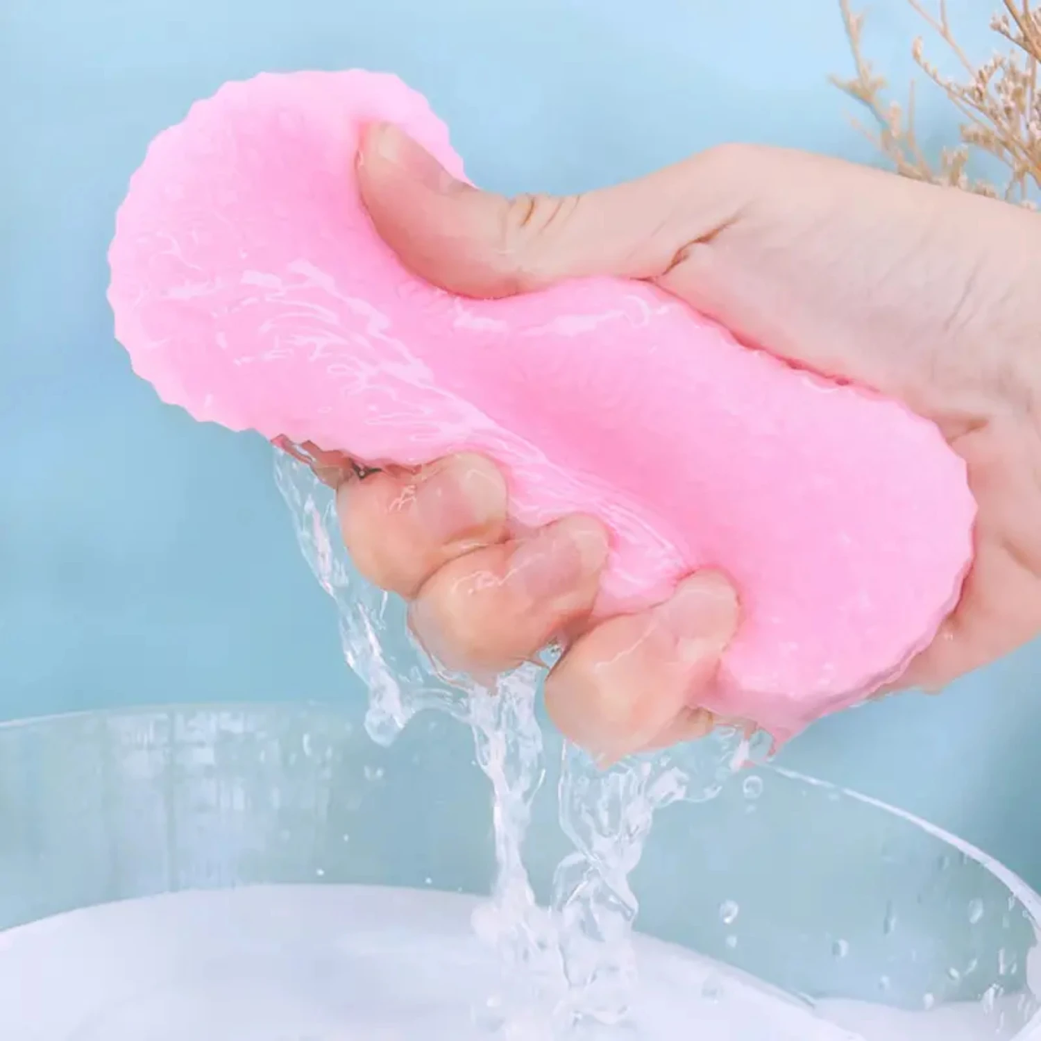 Thickened Exfoliating Bath Sponge - 1pc, Gentle Baby Elephant Cleaning Sponge for a Luxurious Shower Experience