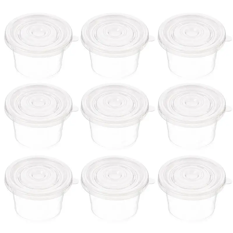 100pcs Cups Disposable Condimentlids Containers Yogurt Jelly Shots Sauce Cup Fruit Salad Bowl Food Snack Container With Lid