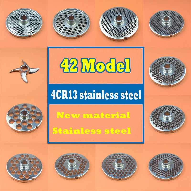 

Stainless steel Type 42 Meat grinder Blade Stainless steel Round knife Cross knife head Orifice plate Grate Accessories