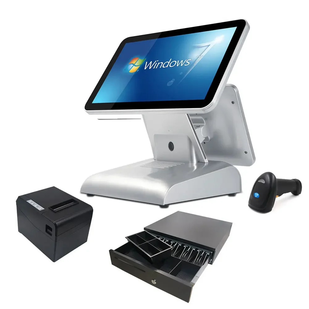 

Capacitive Touch Screen POS Terminal Two Touch Screen Ordering Pos System