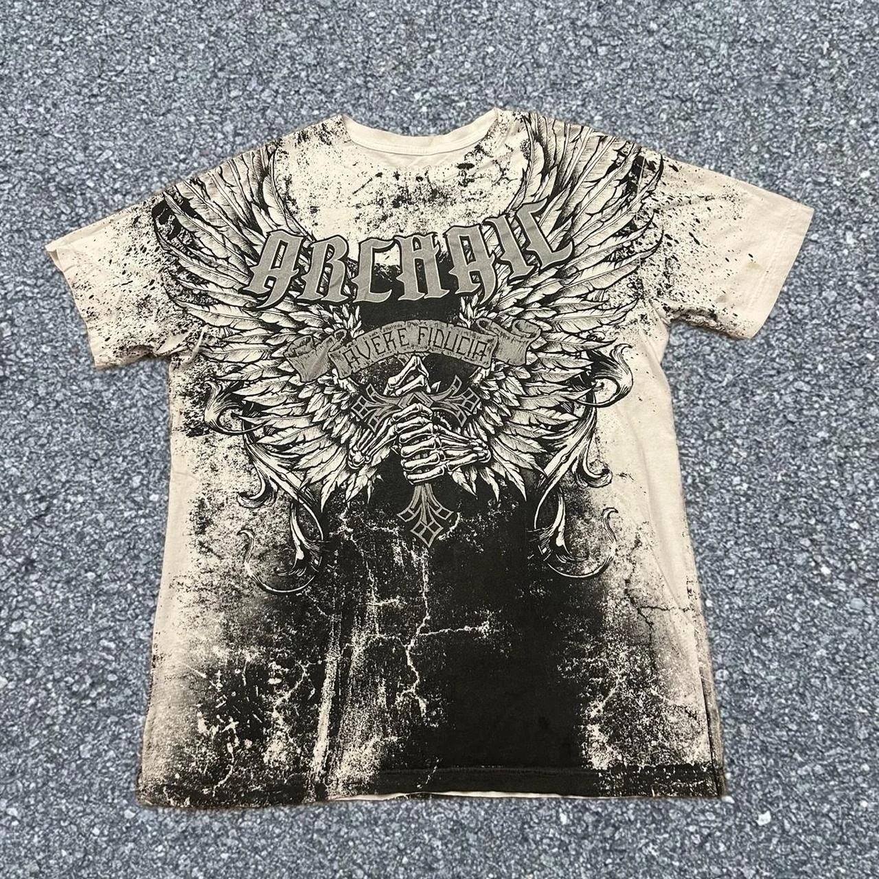 

Vintage 2000s Archaic Gothic Grunge T shirt Extra Large Loose Street Fashion Clothing