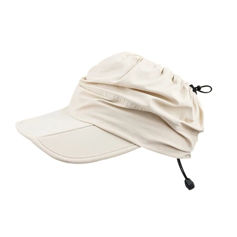 

Polyester Sunproof Empty Top Hat UV Protection Adjustable Outdoor Quick Drying Hat Foldable Solid Color Sports Men's Cap Travel