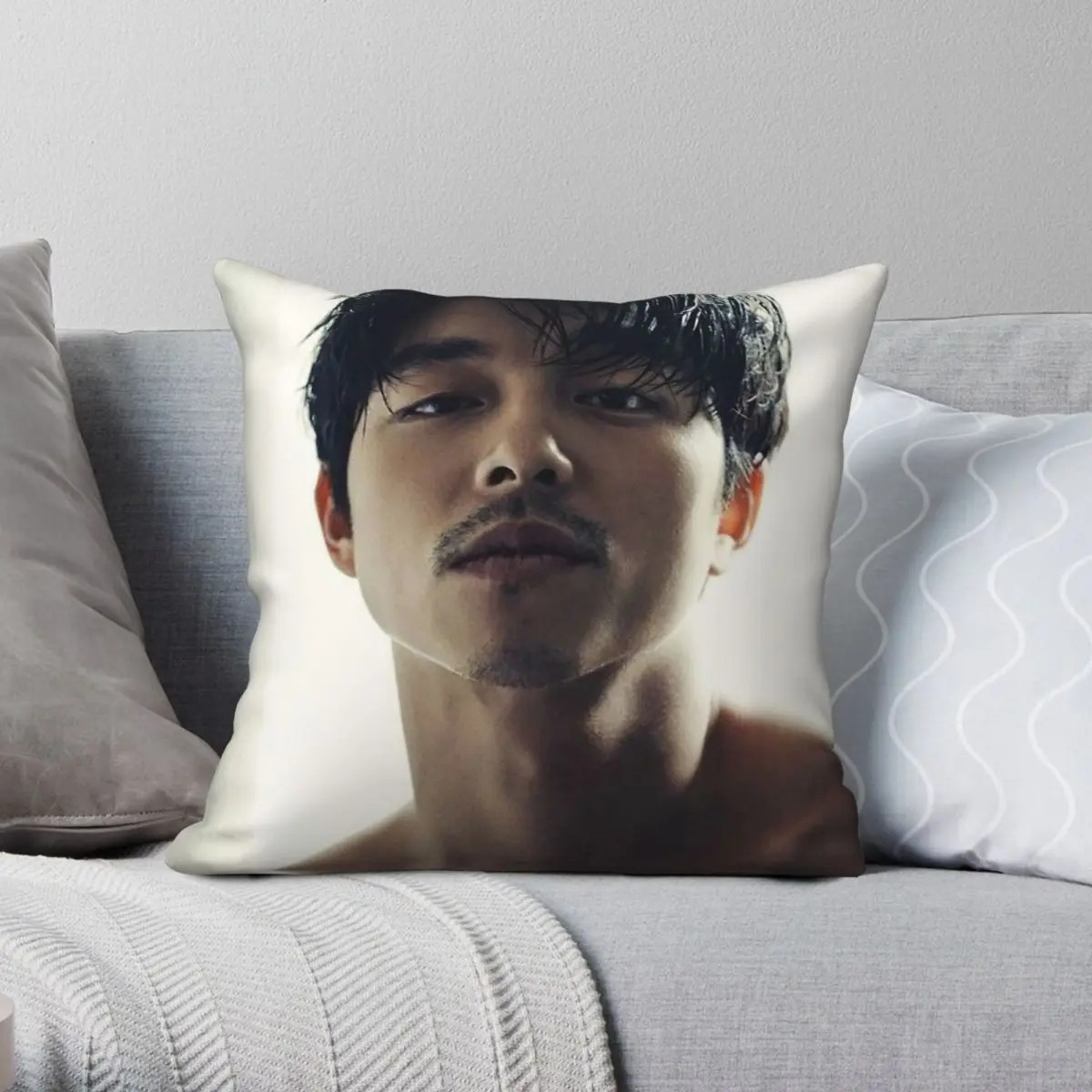 

Gong Yoo популярная наволочка из полиэстера, льна, бархата, креативная декоративная наволочка на молнии, чехол для диванной подушки 45x45