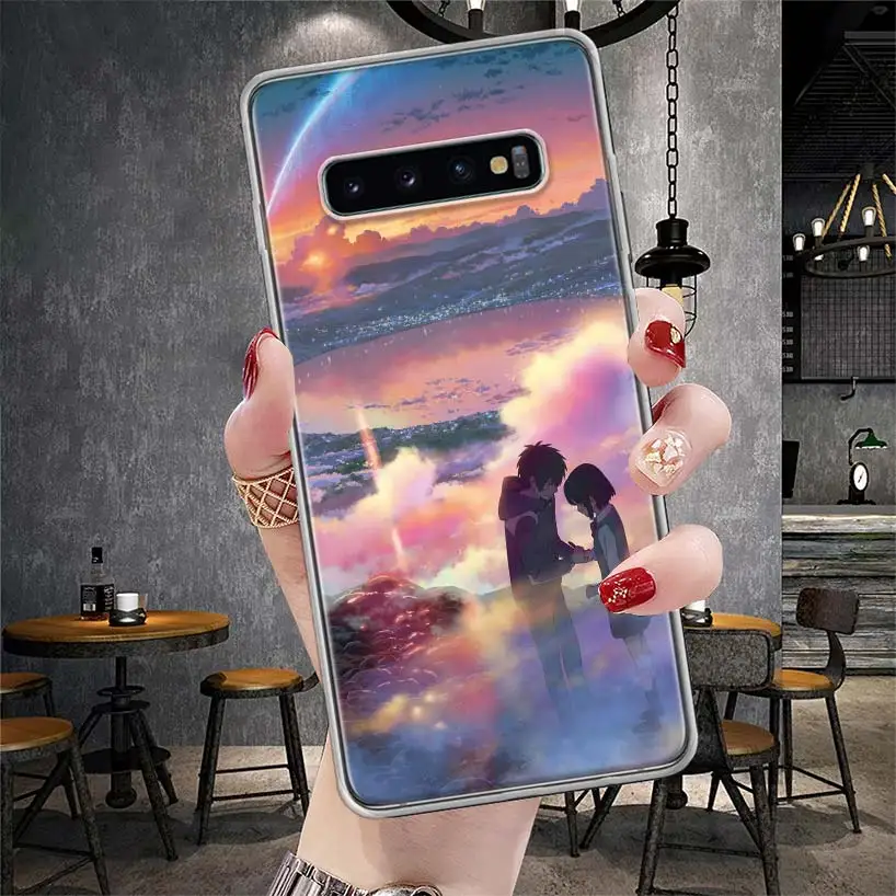 Film Anime Mencetak Nama Anda Casing Ponsel Lunak untuk Samsung Galaxy M31 M32 M51 M52 M21 M30S M12 Note 9 8 10 Lite 20 Ultra J4 Plus J