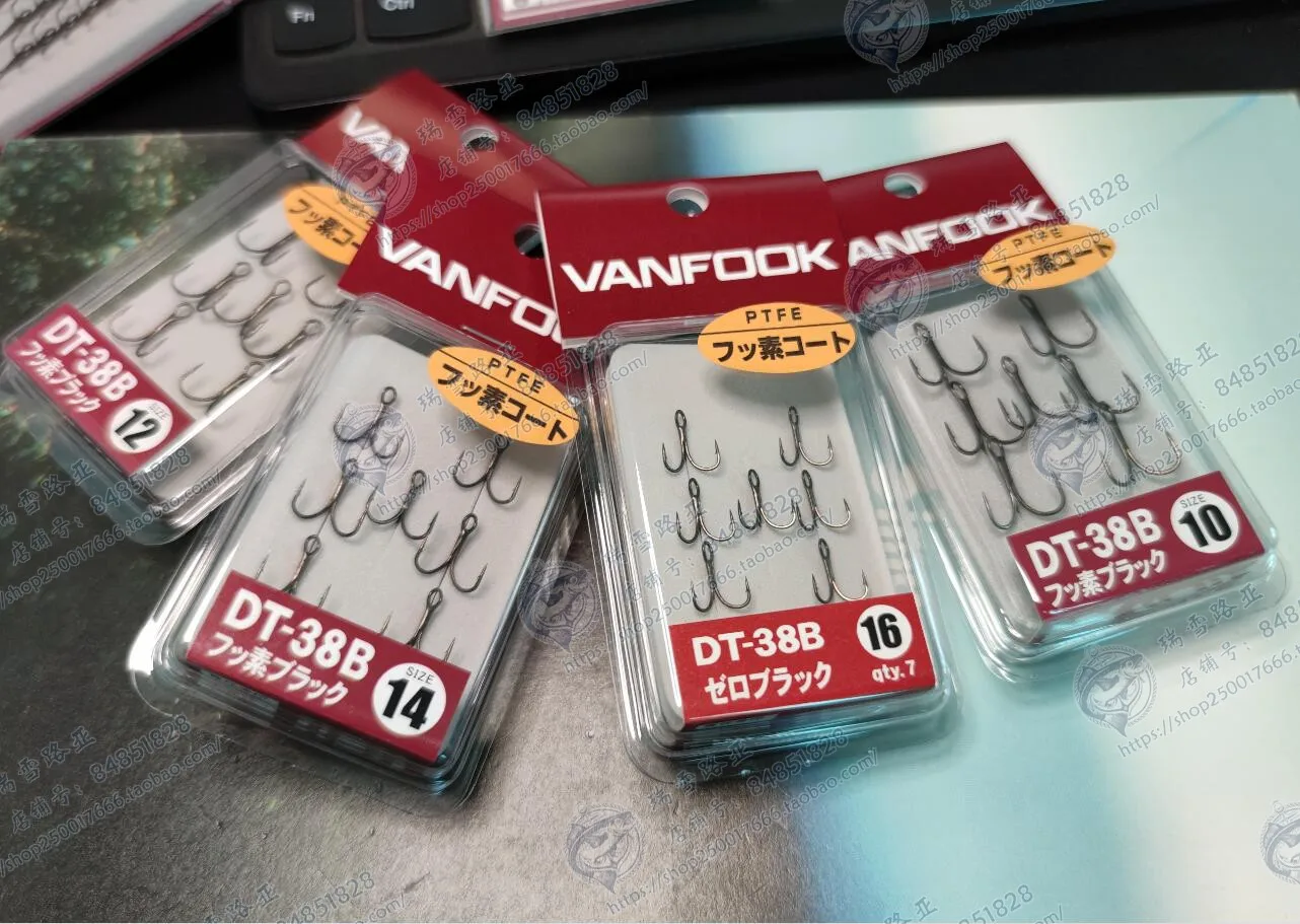 Imported VANFOOK DT-38 Super-slip Three Hooks with Barbed, Ultra-fine Sharp and Strong Penetrating Hooks.