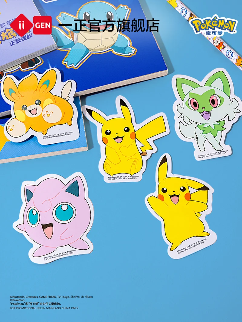 

15pcs Kawaii Pokemon Anime Stickers Pikachu Waterproof Pvc Sticker Skateboard Laptop Suitcase Guitar Cartoon Stickers Kid Gift