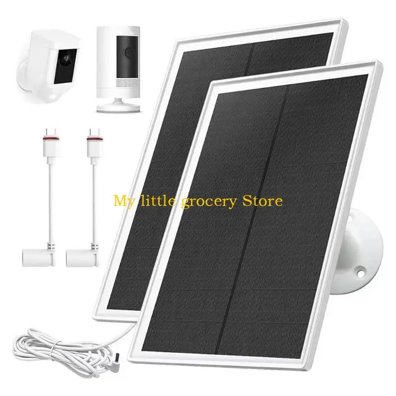 D5BD Outdoor Solars Panel Camera Chargers Cord Connection Rapid Energy Transfer Reinforced Coppers Wiring