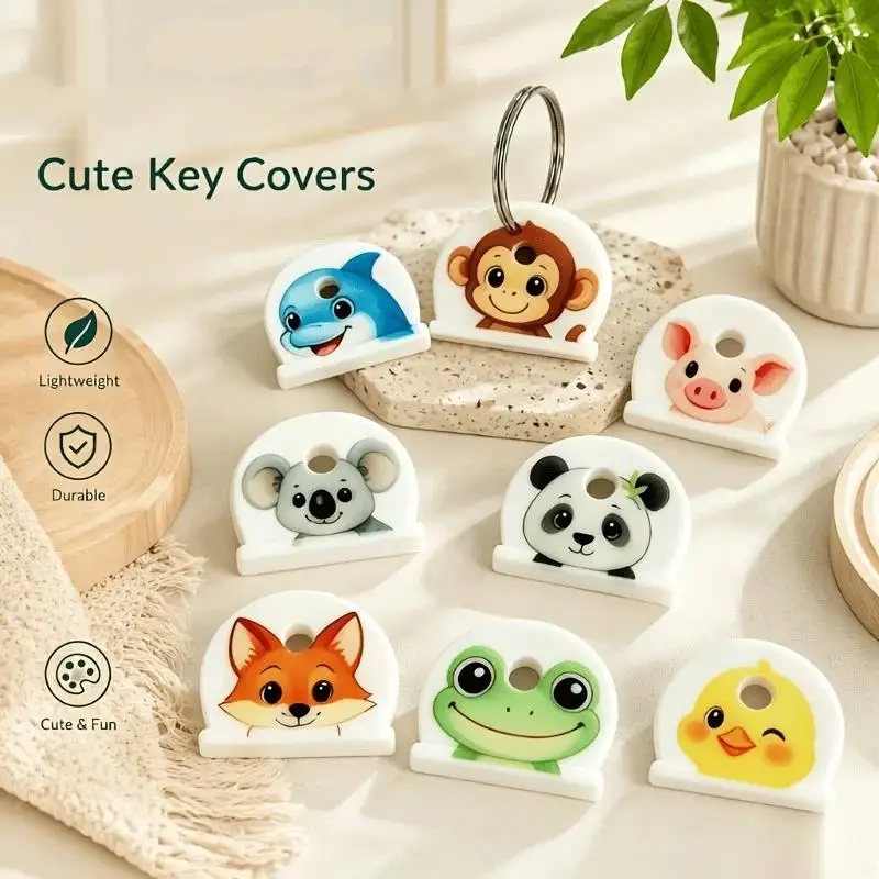 6Pcs/12Pcs Flexible Silicone Anti Slip Key Caps Cover Set Soft Protectors Colorful Key Identifier For Home Car Office Keys