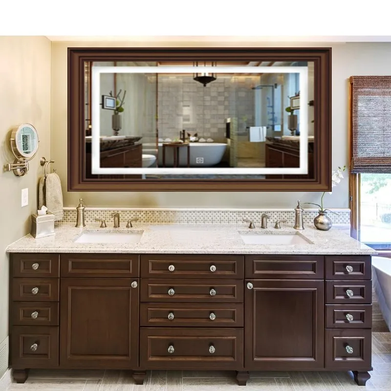 American bathroom solid wood bathroom cabinet combination floor type bathroom double basin washing basin