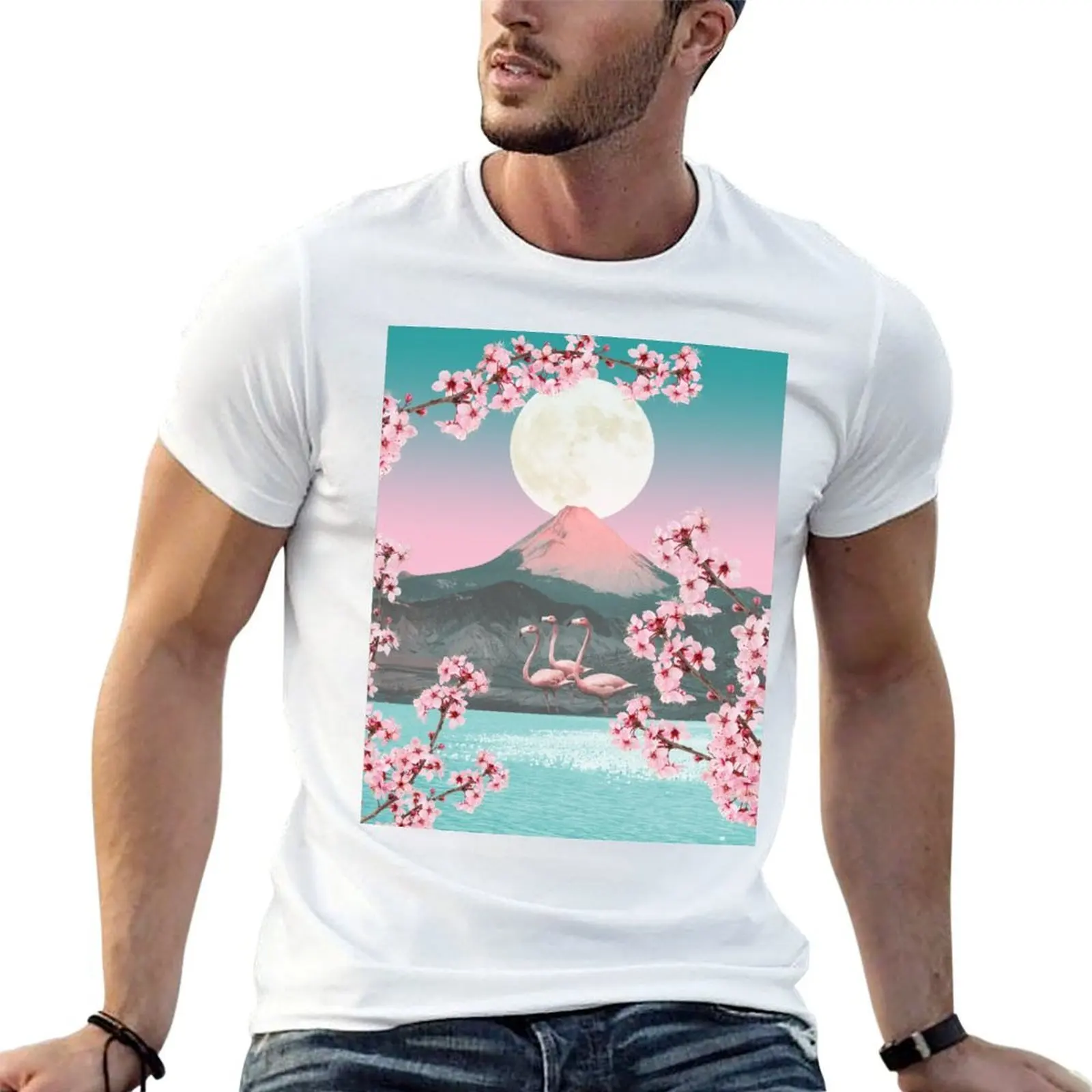 Alice Cherry Blossom T-Shirt topping quick-drying black t-shirts for men