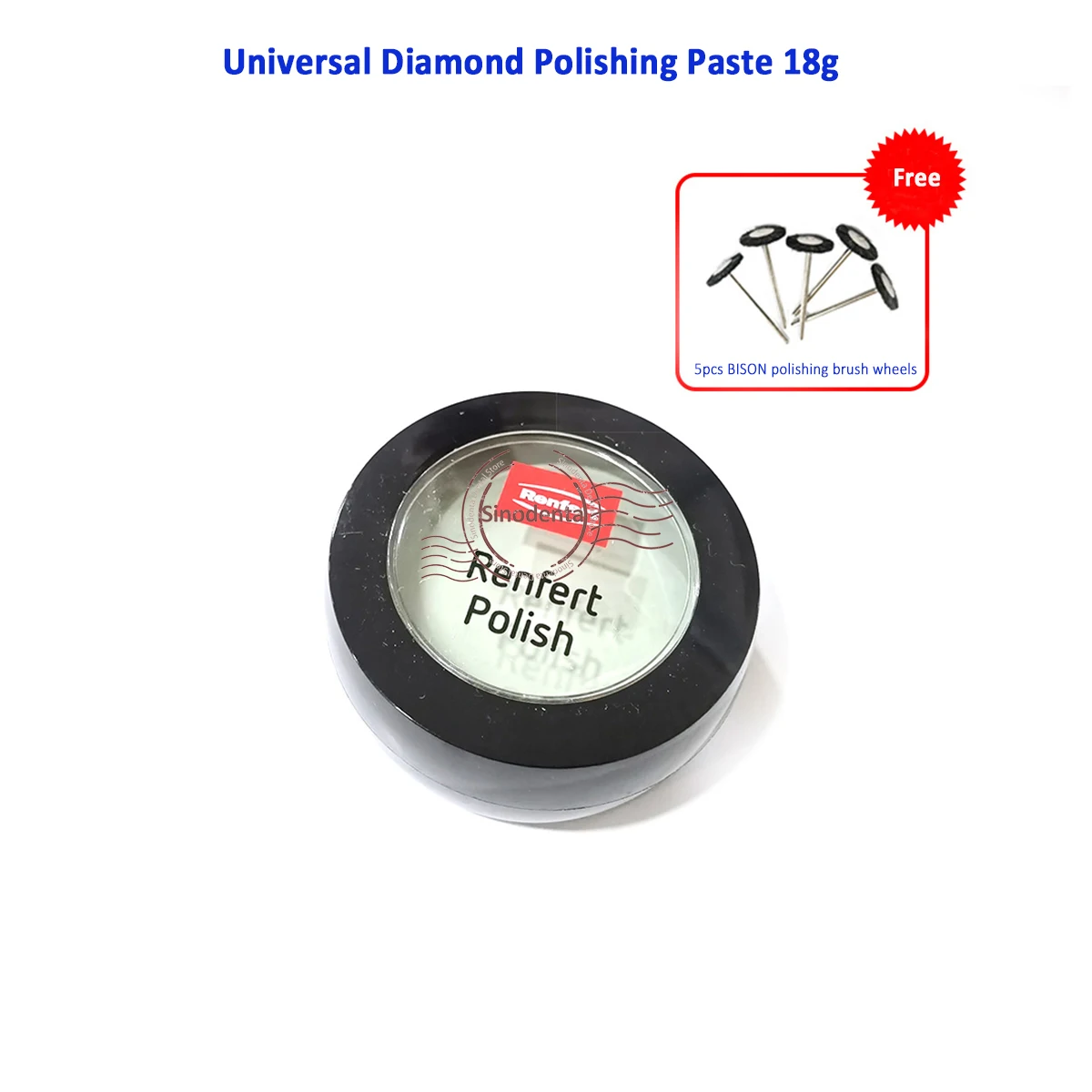 

Dental Master Polishing Gel 5100100 Universal Diamond Particle Porcelain Crowns High Gloss Polishing Paste 18g for Handpiece/Pen