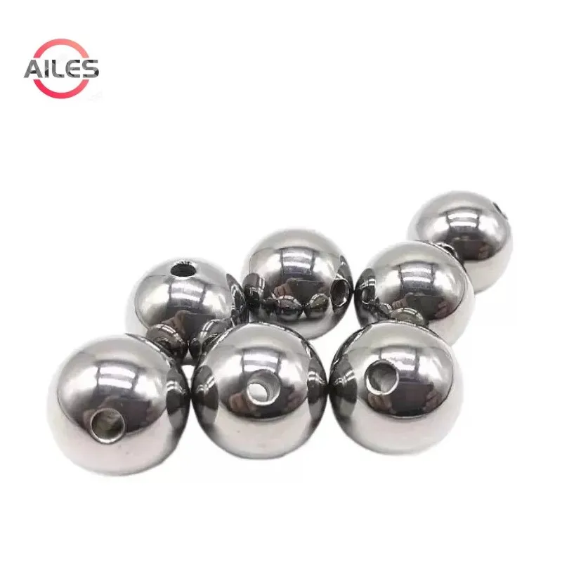 Solidne kulki ze stali nierdzewnej 304 z otworami przelotowymi bez gwintu 20 mm 25 mm 30 mm 35 mm 40 mm 45 mm 50 mm 55 mm 60 mm Słaby magnetyczny — zdjęcie 6