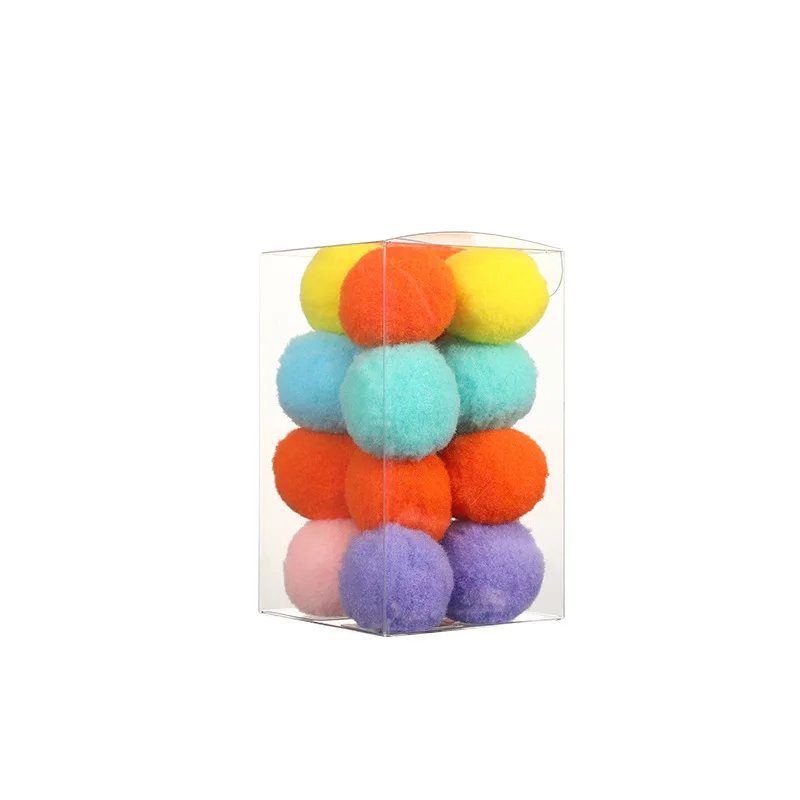 Cat Toys Balls Self-Help Relief Pet Plush Toys Silent Bouncy Balls Bite-Resistant Tease Cat Stick Cat Supplies