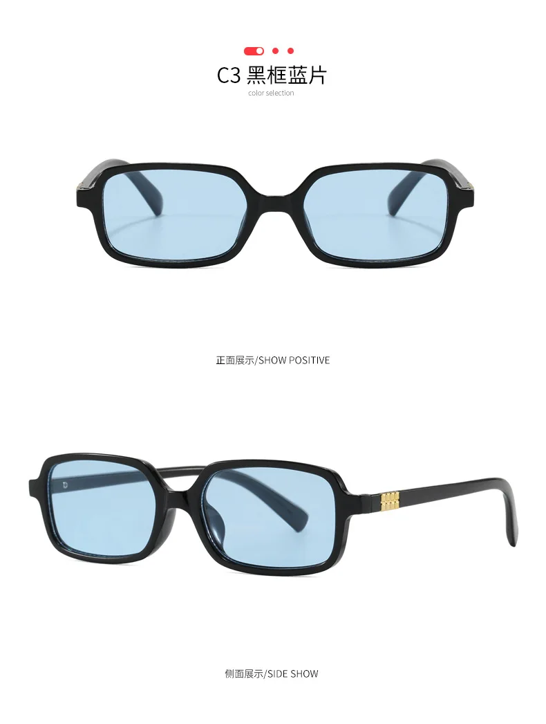 Luxuriöse Rechteck Sonnenbrille Frauen Oval Vintage Marke Designer Quadrat Sonnenbrille Männer Shades Weibliche Brillen – Detail 7