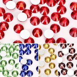 SS50 10mm Colors Crystal Better Non Hotfix Rhinestones,Glass Strass Flatback Rhinestones for Crafts Sewing & Fabric Decorations