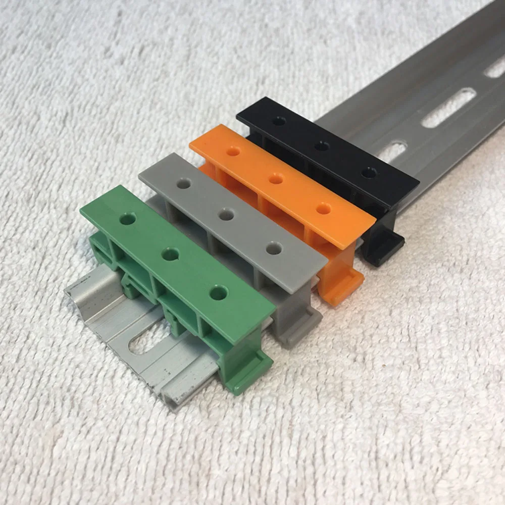 

25mm PCB DIN Rail Mounting Adapter Circuit Board Bracket Carrier Clips Control Board DIN35 C45 DIN Rail Install 2PCS