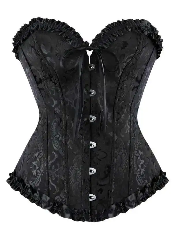 Corset 2024 ใหม่เซ็กซี่สูงเอวบางตัดด้านบนห่อหน้าอกสไตล์อเมริกันสีดําหวานแฟชั่นผู้หญิงเซ็กซี่เสื้อ MY7N