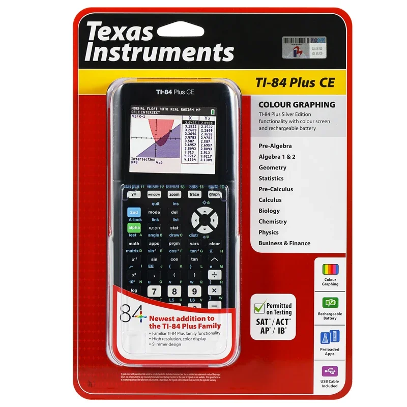 

New Texas Instruments TI-84 PLUS CE Programming Graphing Calculator AP IB SAT International Exam Computer