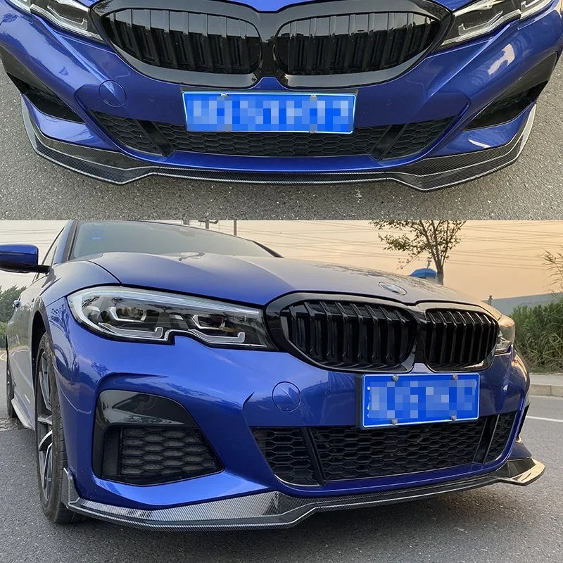 M Pack MP Style Front Bumper Splitter Lip Spoiler Diffuser Guard Body Kit Cover For BMW 3 Series G20 320i 330i Tuning 2019-2022