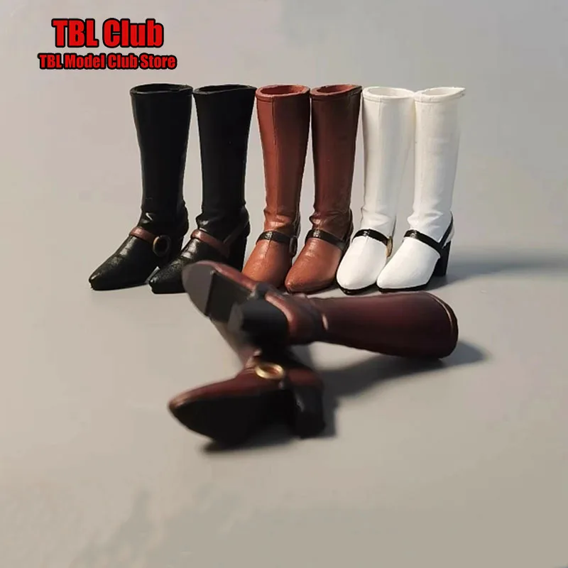 Cdtoys CD056 1/12 Women Soldier Mid Boots Female Western Cowboy Knight High Heeled Shoes Fit 6inch Action Figure Body Toys