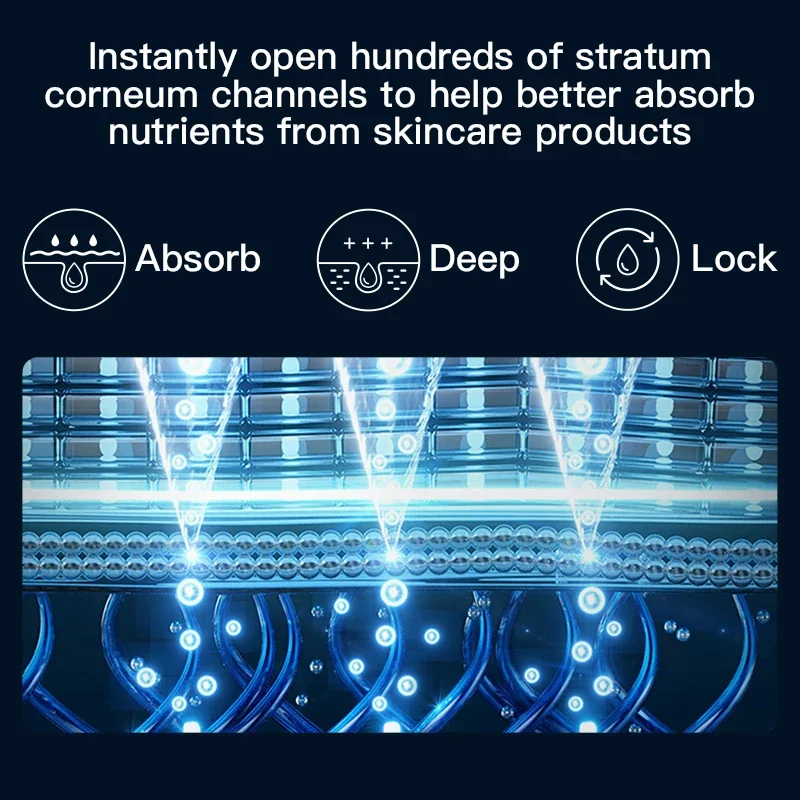 Elektrisch huidverzorgingsinfusieapparaat met gekleurd licht verbetert de efficiëntie Geschikt voor infusie van huidverzorgingsproducten