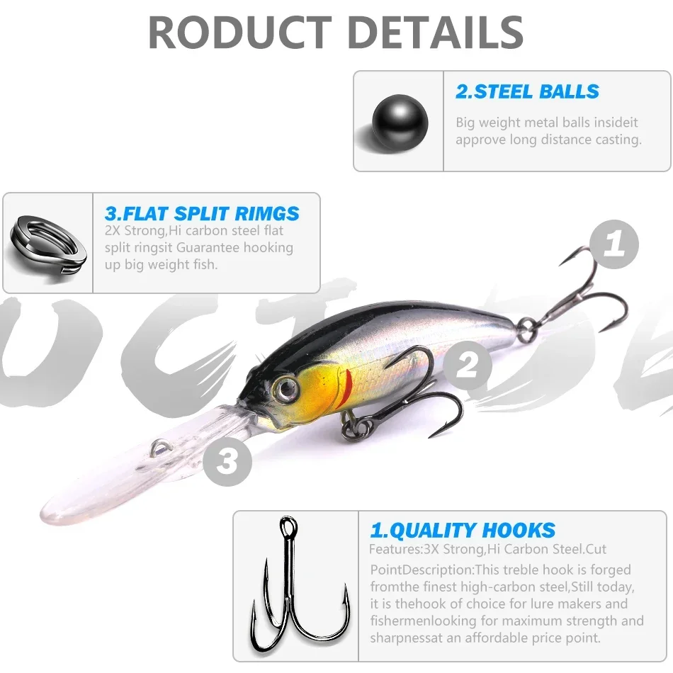 MOOKZZ Floating Minnow 95MM 8G Angelköder Angelköder Ascesorios Pesca