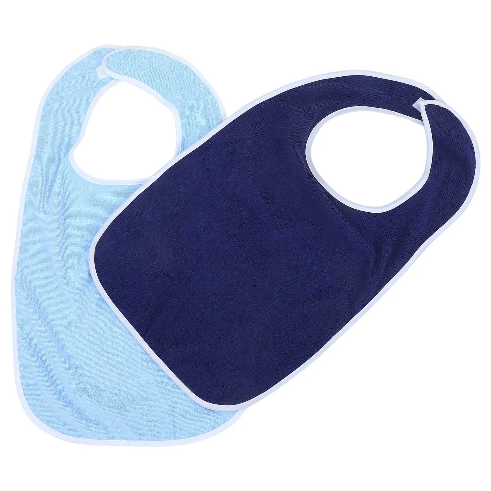 

2 шт. двусторонних теплых нагрудников для взрослых из полиэстера, мягкие, удобные, для защиты при приеме пищи, для пожилых людей и людей с ограниченными возможностями, многоразовые, водонепроницаемые, для еды