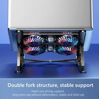 Laptop Cooling Pad with 2/4 Fans Foldable Loptop Support RGB Silent Gaming Laptop Cooler Fan 7 Height for 11-17.3 Inch Laptops - Image 4