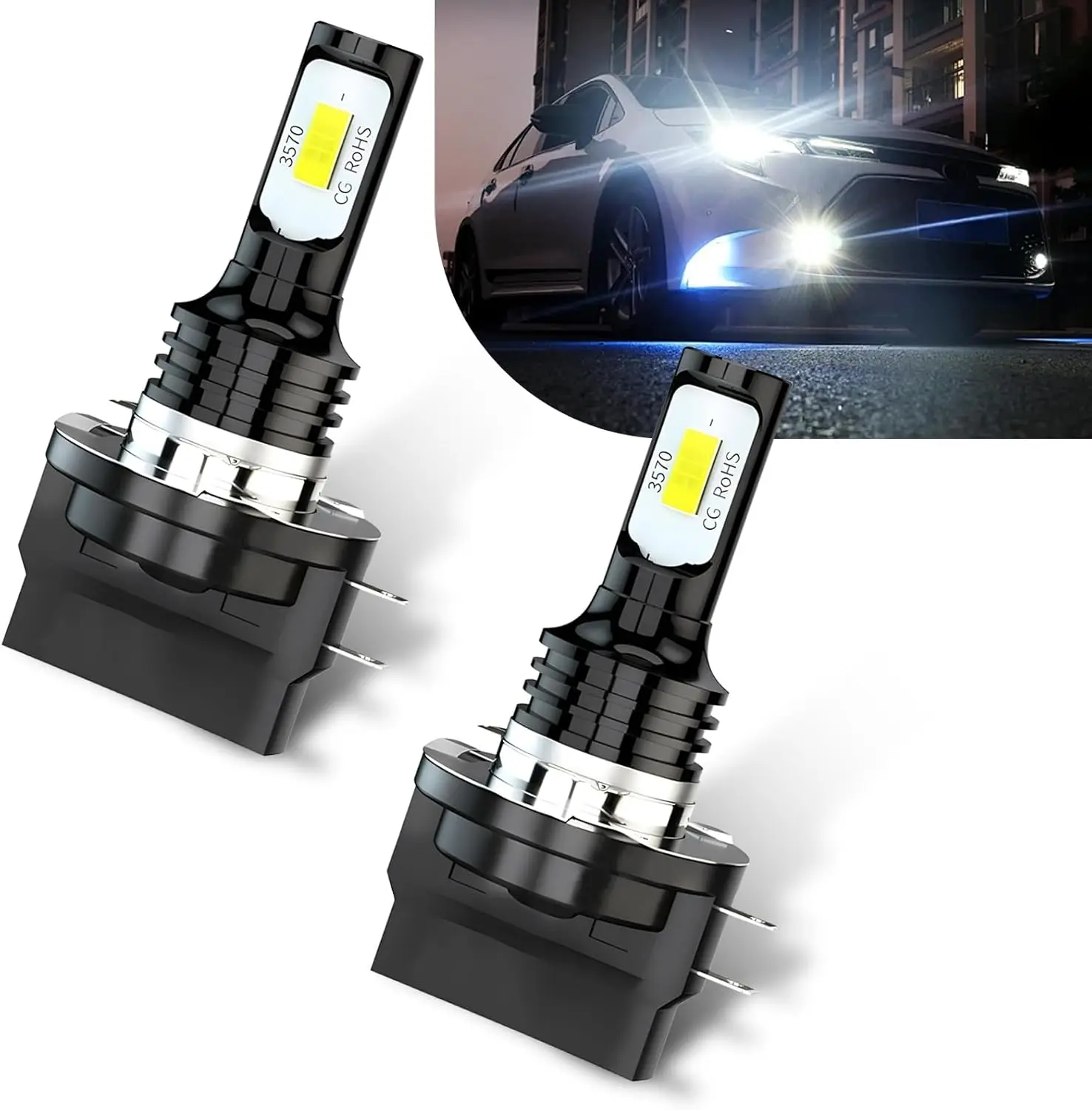 

2 шт. автомобильные светодиодные фары H11B высокой мощности и высокой яркости передние фары CSP