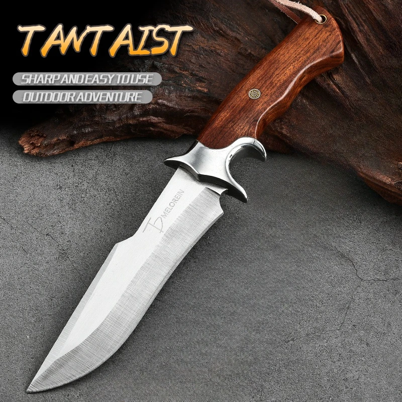 Outdoor Knife Portable High Hardness Fruit Knife Camping Mountaineering Knife Straight Knife Multi-Function Knife