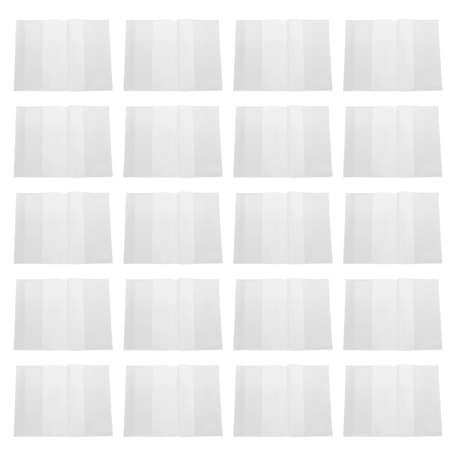 

20Pcs Book Film Protection Cover Clear PP Reusable Covers for Hardcover Textbooks Library Books Students Anti-Scratch Protective