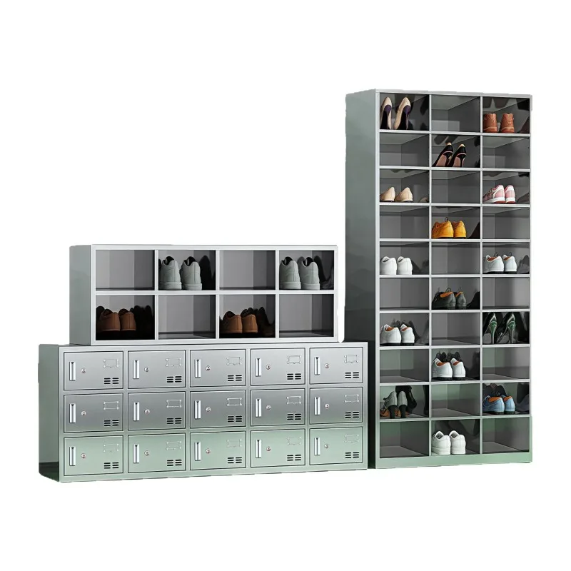 304 stainless steel locker, multi-door and multi-grid locker for factory employees, shoe changing cabinet