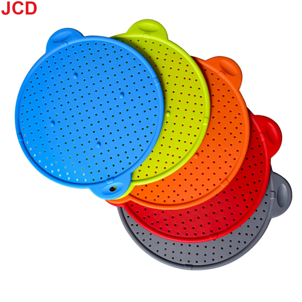 Hot Splatter Screen Guard Kitchen sottopentola coperchio della pentola coperchio della padella Silicone Spill stopper Wash Strainer Hook Design High