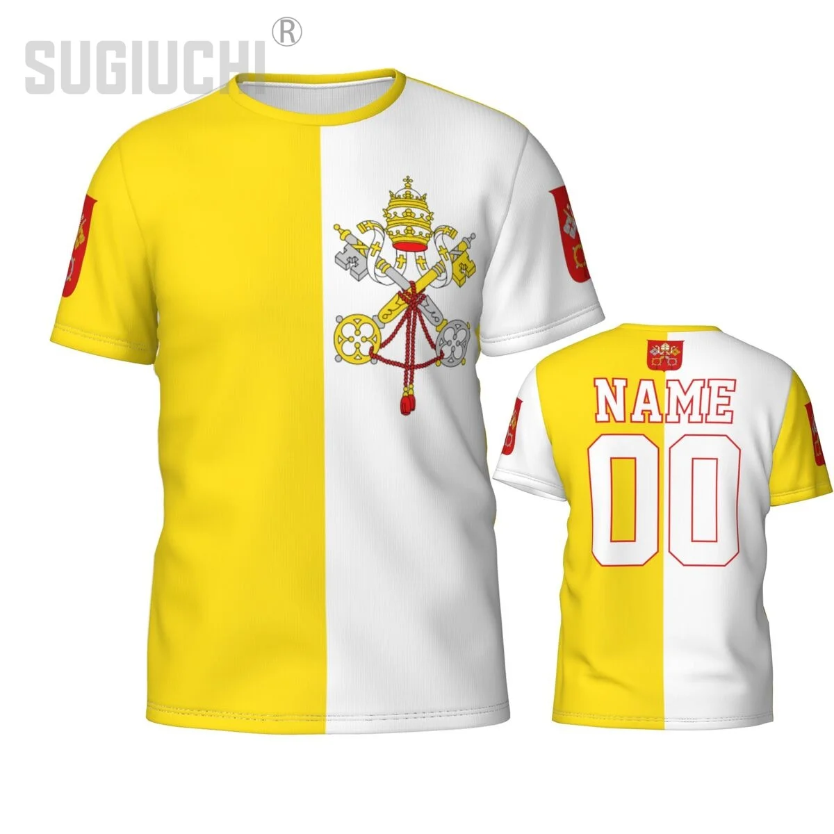 Custom Name Number Vatican City Flag Emblem 3D T-shirts For Men Women Tees team Clothes Soccer Football Fans Gift T shirt