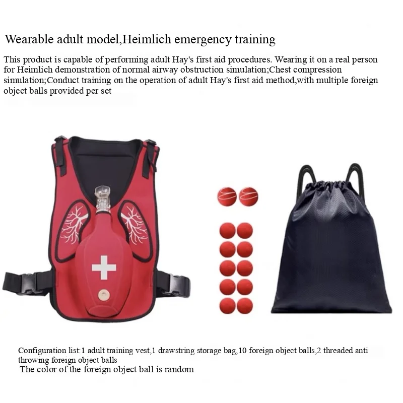 Heimlich Training Vest Wearable Anti Asphyxia Training Equipment Tracheal Obstruction