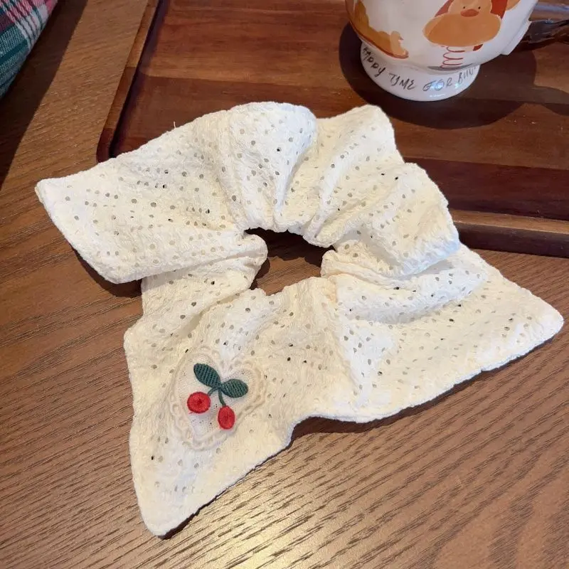 Sweet and Playful Cherry Embroidery Women's Children's Universal Fabric Block Headband Daily Wear Travel Fashion Accessories image 6