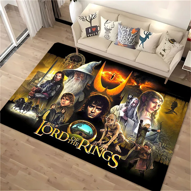 Classic Movie The Lord of The Rings Fellowship of The Ring Carpet for Living Room Bedroom Sofa Doormat Floor Anti-slip Rug, Mat