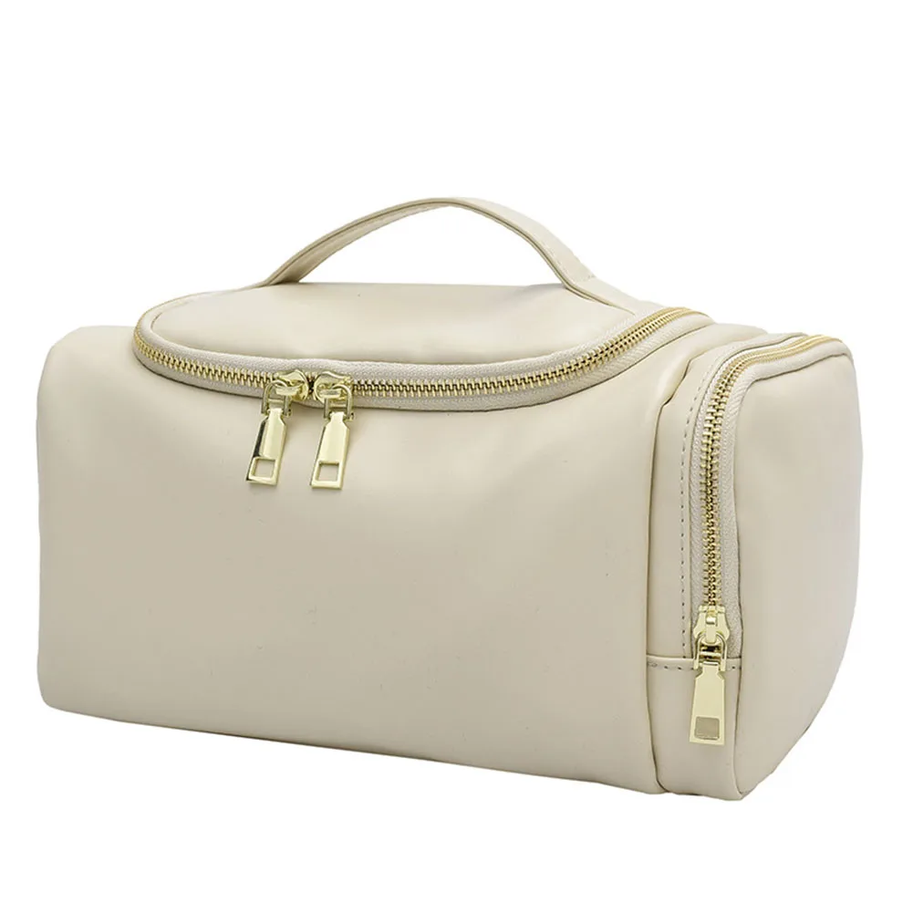 

High Quality PU Cosmetic Bag Waterproof Zipper Make Up Bags Travel Washing Makeup Organiser Beauty Case for Business Trip