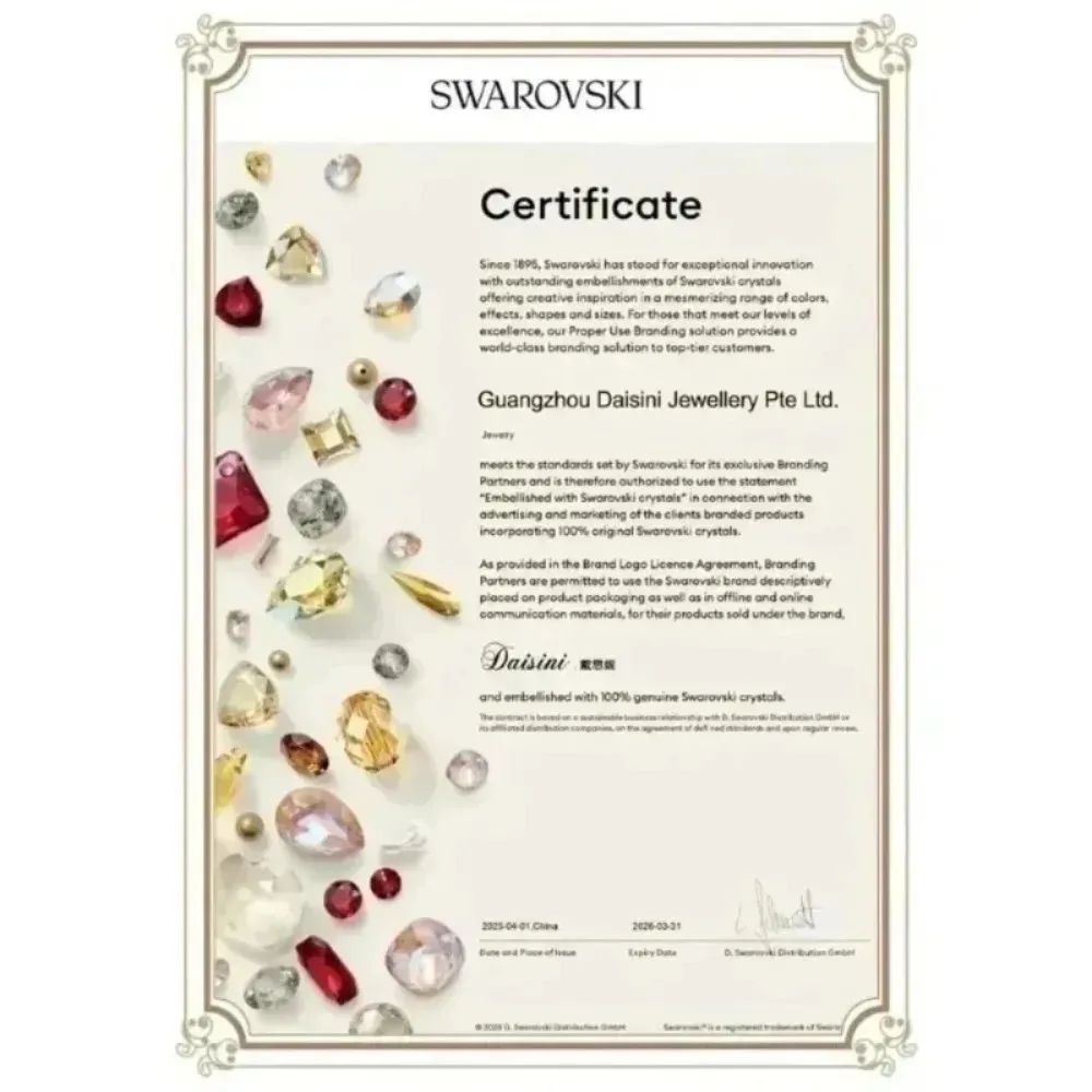 Daisini رومانسية كريستال قلادة قلادة مزينة بلورات سواروفسكي الأزياء والمجوهرات اليومية حزب هدية عيد الحب #6